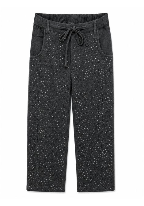 Pantaloni con strass Lù-Lù BY MISS GRANT | LL4592ANTRACITE